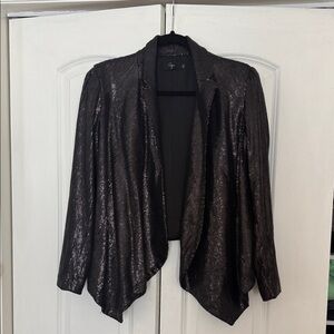 Aqua Sequin Black Blazer
